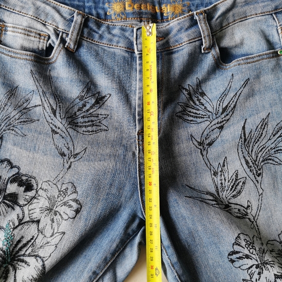 🎉3xHP🎉 Desigual Floral Jeans “Hibiscus” size 29 - Picture 15 of 16